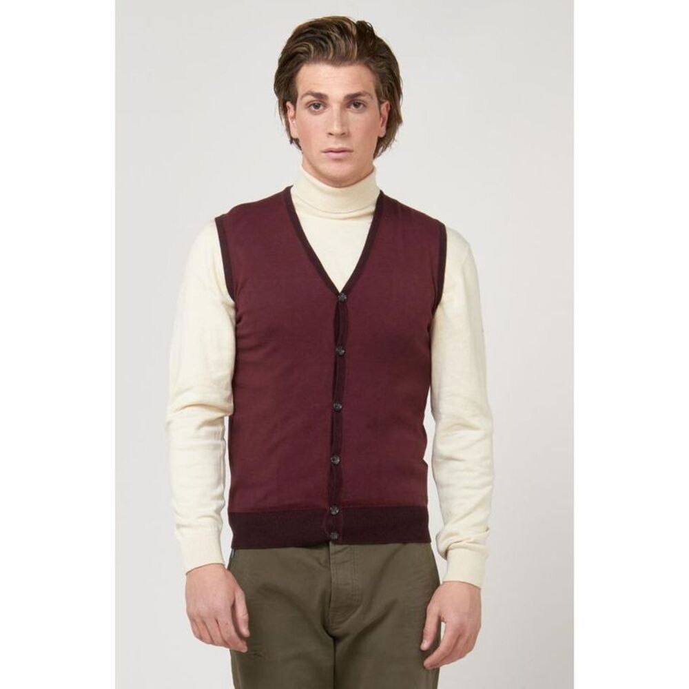 Gas Bordeaux Cotton Men's Waistcoat